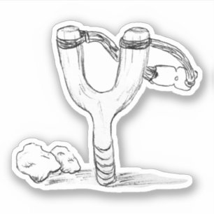 Sling Shot and Rocks Sketch