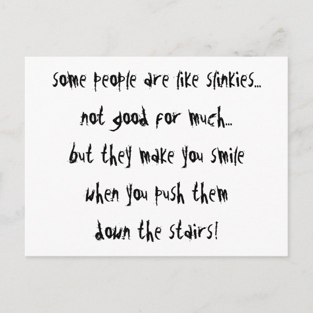 Slinkies Postcard (Front)