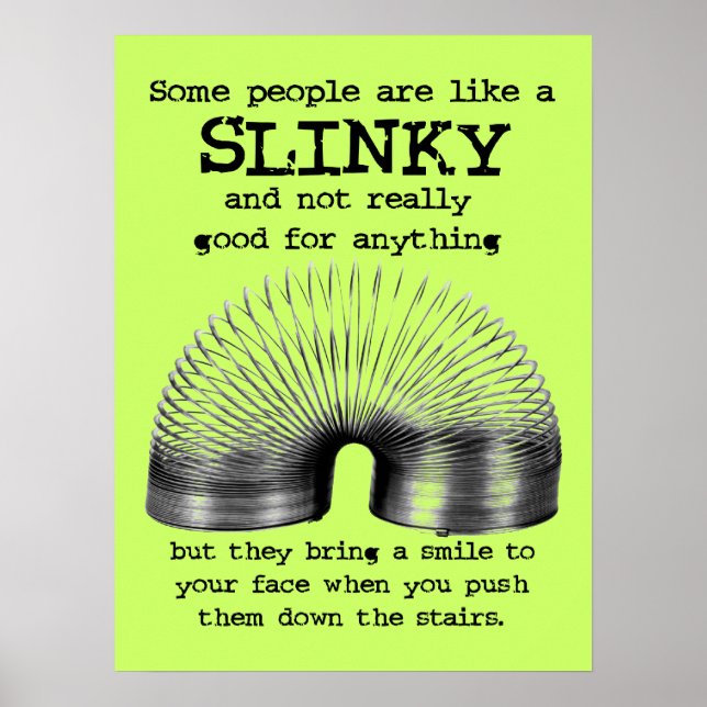 Slinky People Funny Print Poster Humour (Front)