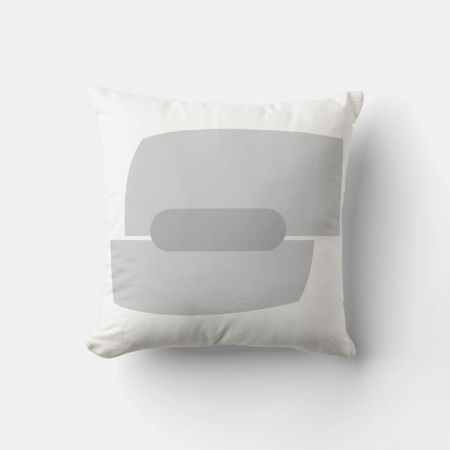 Slip Grey Throw Pillow (Front)