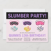 Slippers & Eye Masks Slumber Party Birthday Party