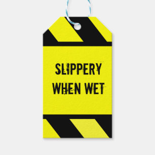 slippery when wet gift tags