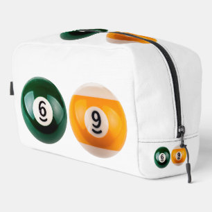 SlipperyJoe 69 hard pool table two billiard balls  Dopp Kit