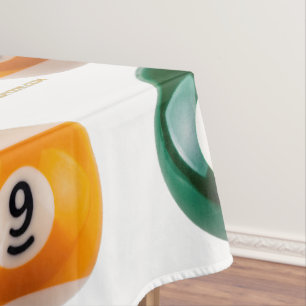 SlipperyJoe 69 hard pool table two billiard balls  Tablecloth