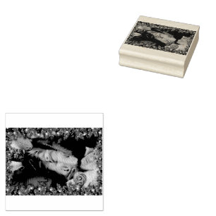 SlipperyJoe candy canes male chest lollipop colorf Rubber Stamp