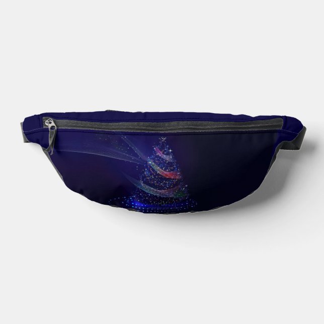 SlipperyJoe Christmas tree digital translucent red Fanny Pack (Lay Down)