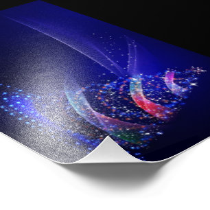 SlipperyJoe Christmas tree digital translucent red Photo Print