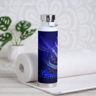 SlipperyJoe digitally rendered Christmas tree beau Water Bottle
