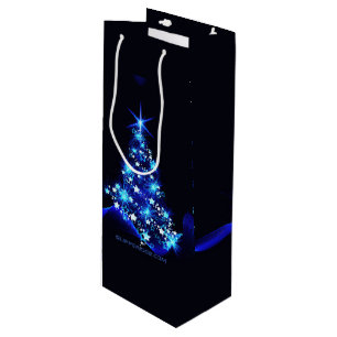 SlipperyJoe digitally rendered Christmas tree beau Wine Gift Bag