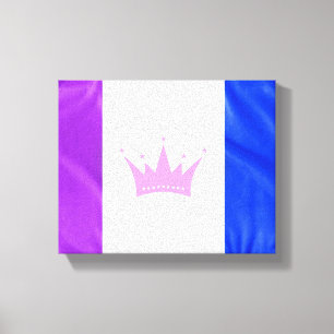SlipperyJoe drag pride flag purple white blue crow Canvas Print