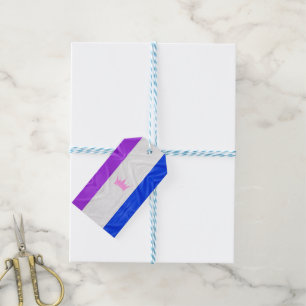 SlipperyJoe drag pride flag purple white blue crow Gift Tags