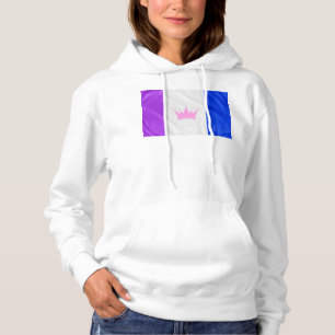 SlipperyJoe drag pride flag purple white blue crow Hoodie