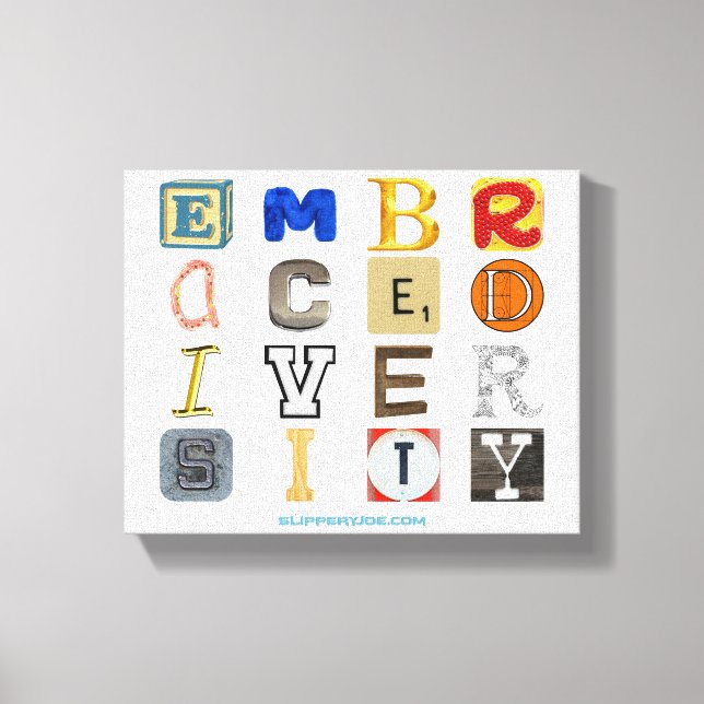 SlipperyJoe embrace diversity metaphor LGBTQIA glo Canvas Print (Front)