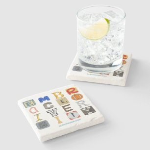 SlipperyJoe embrace diversity metaphor LGBTQIA glo Stone Coaster