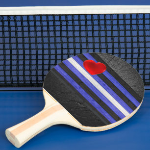 SlipperyJoe, Gay Leather Pride flag, wooden, black Ping Pong Paddle