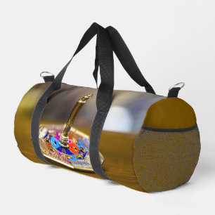 SlipperyJoe Hanukkah dreidel gift octagonal base b Duffle Bag