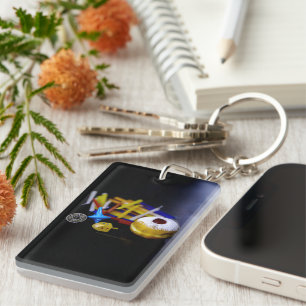 SlipperyJoe Hanukkah symbolic still life holiday e Keychain