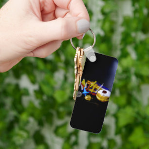 SlipperyJoe Hanukkah symbolic still life holiday e Keychain