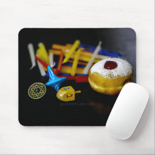 SlipperyJoe Hanukkah symbolic still life holiday e Mouse Pad