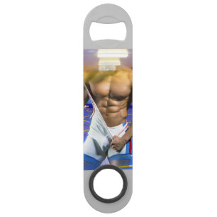 SlipperyJoe homme musclé renflement abdos salle de