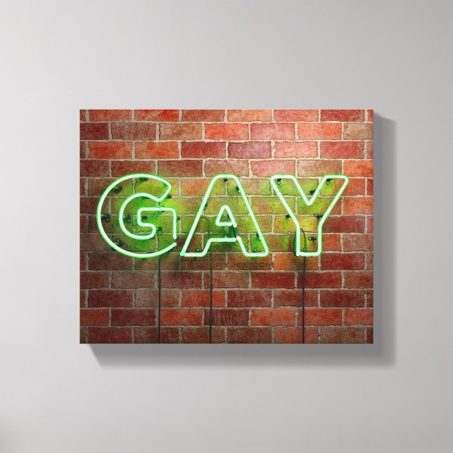 SlipperyJoe illuminated gay neon sign bright vivid (Front)