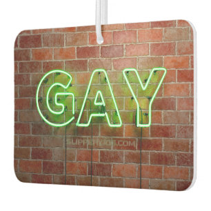 SlipperyJoe illuminated gay neon sign bright vivid Air Freshener