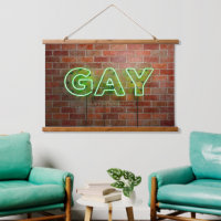 SlipperyJoe illuminated gay neon sign bright vivid