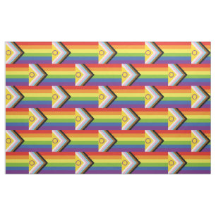 SlipperyJoe Intersex Progress Pride Flag rainbow s Fabric