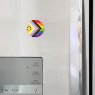 SlipperyJoe Intersex Progress Pride Flag rainbow s Magnet