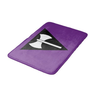 SlipperyJoe lesbian pride flag powerful gay femini Bath Mat