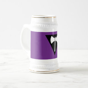 SlipperyJoe lesbian pride flag powerful gay femini Beer Stein