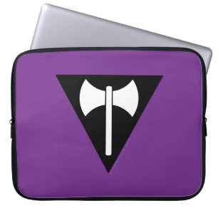 SlipperyJoe lesbian pride flag powerful gay femini Laptop Sleeve