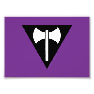 SlipperyJoe lesbian pride flag powerful gay femini Photo Print