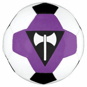 SlipperyJoe lesbian pride flag powerful gay femini Soccer Ball