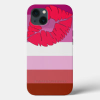 SlipperyJoe lipstick lesbian pride flag feminine c