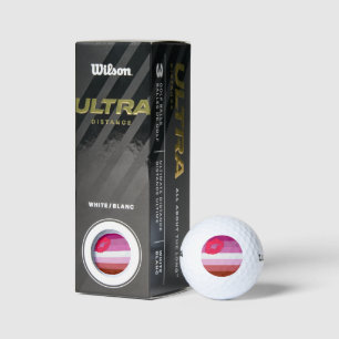 SlipperyJoe lipstick lesbian pride flag feminine c Golf Balls