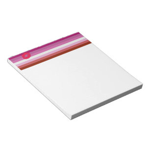 SlipperyJoe lipstick lesbian pride flag feminine c Notepad