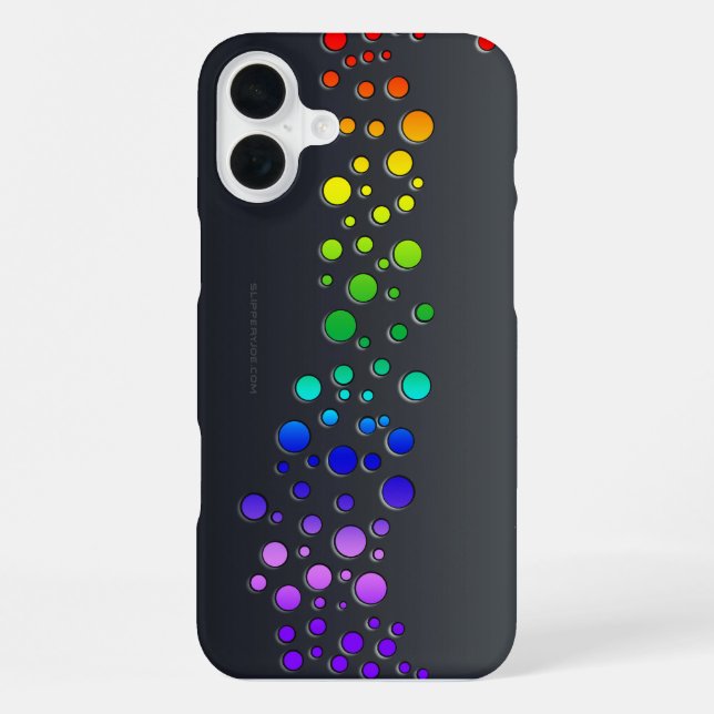 SlipperyJoe love bubbles red orange yellow green c iPhone Case (Back)