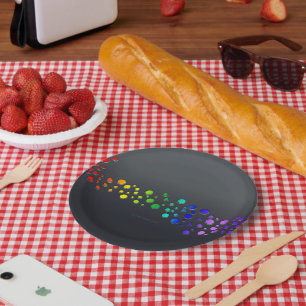 SlipperyJoe love bubbles red orange yellow green c Paper Plate