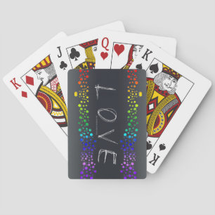 SlipperyJoe love bubbles red orange yellow green c Playing Cards