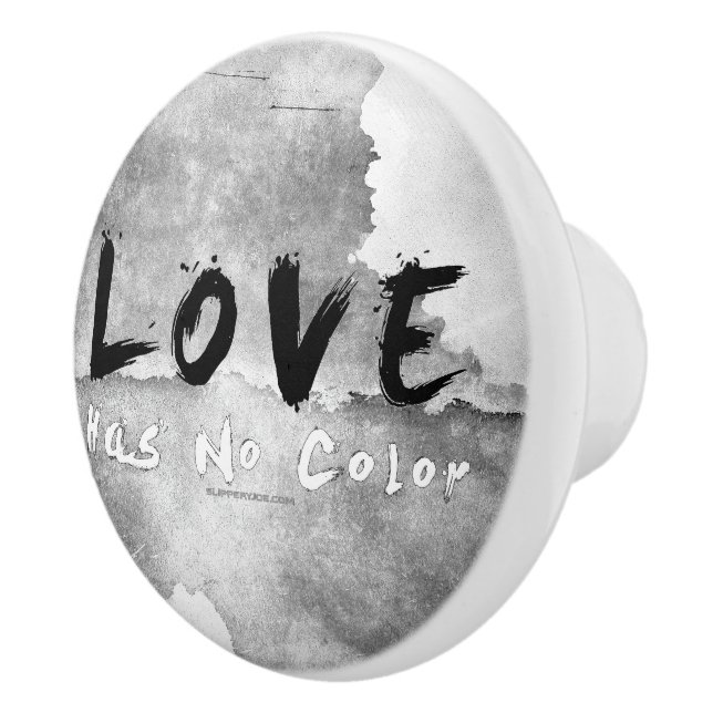 SlipperyJoe love has no colour race skin-tone boun Ceramic Knob (Right)