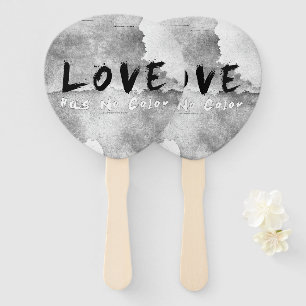 SlipperyJoe love has no colour race skin-tone boun Hand Fan