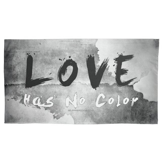 SlipperyJoe love has no colour race skin-tone boun Pillowcase (Front)