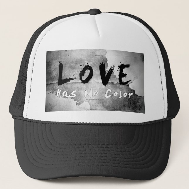 SlipperyJoe love has no colour race skin-tone boun Trucker Hat (Front)