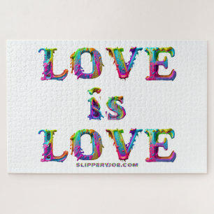 SlipperyJoe love is love dripping melting dynamic  Jigsaw Puzzle