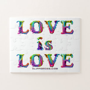 SlipperyJoe love is love dripping melting dynamic  Jigsaw Puzzle