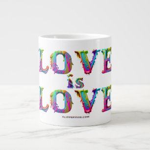SlipperyJoe love is love dripping melting dynamic  Large Coffee Mug