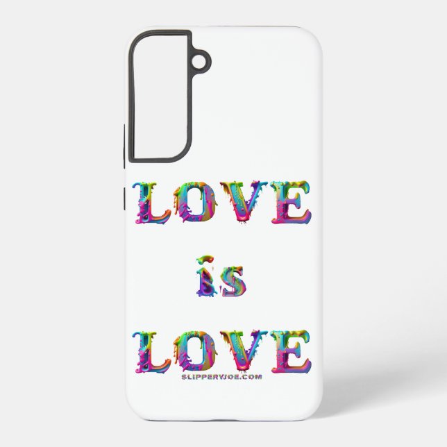 SlipperyJoe love is love dripping melting dynamic  Samsung Galaxy S22+ Case (Back)
