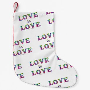 SlipperyJoe love is love dripping melting dynamic  Small Christmas Stocking