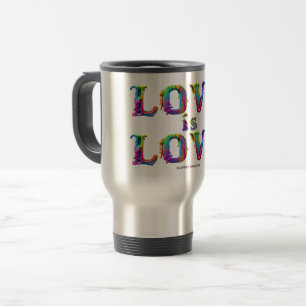 SlipperyJoe love is love dripping melting dynamic Travel Mug